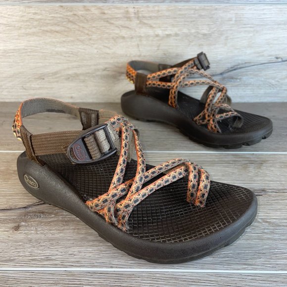 Chaco ZX/2 Unaweep Sandals Women’s 8 Brown Orange Strappy Sport Hiking Slingback - Picture 2 of 8